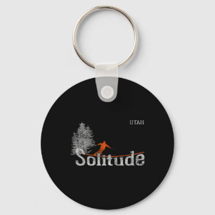 Llavero Esquí de estilo de los años 80 Solitude Utah
