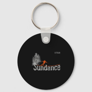 Llavero Esquí de estilo Sundance Utah Vintage de los años