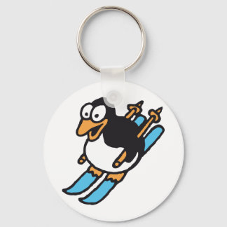 Llavero esquí de pingüino