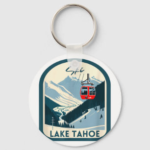 Llavero Esquí lago tahoe retro estilo vintage lago tahoe