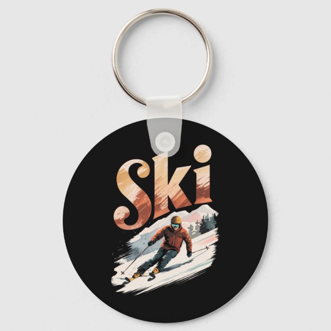 Llavero Esquí Retro Ski 4  (Anverso)