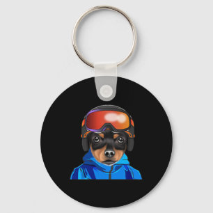 Llavero Esquiador Bolsillo de snowboard Toy Fox Terrier