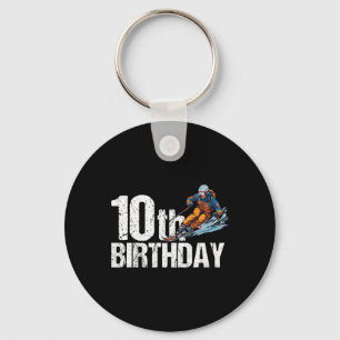 Llavero Esquiador Cumpleaños 10 Esquí Niño Niña 10 Cumplea