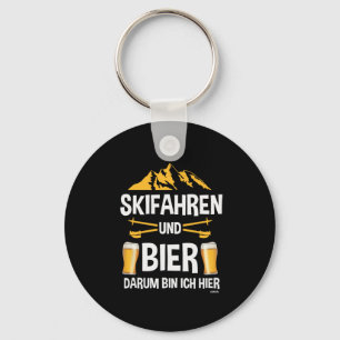 Llavero Esquiar Y Cerveza En El Fiesta De Esquí Disstume W