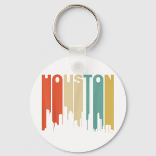 Llavero Esquina de Houston Texas estilo retro de los años 