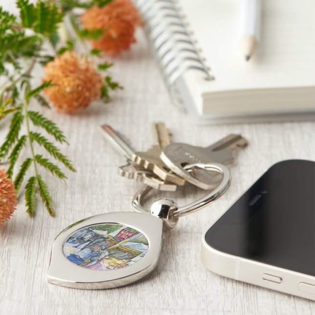 Llavero Esquina de la granja de cerdos voladores y un poco (Lateral)