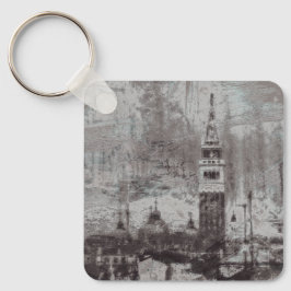 Llavero Esquina de Venecia en problemas de Taupe y Cyan