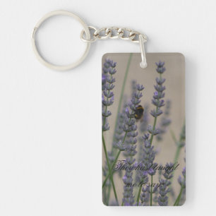 Llavero Está bien en el anillo de llave de lavanda