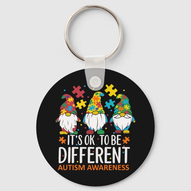 Llavero Está bien ser diferente para concienciar a los hom (Anverso)