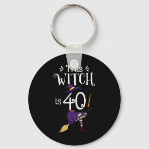 Llavero Esta Bruja Es 40 Bruja De Cumpleaños De Halloween
