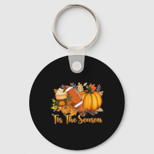 Llavero Esta es la temporada de la hoja de calabaza Latte 