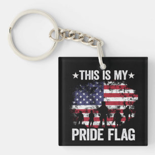 Llavero Esta es mi bandera del orgullo Soldado americano M