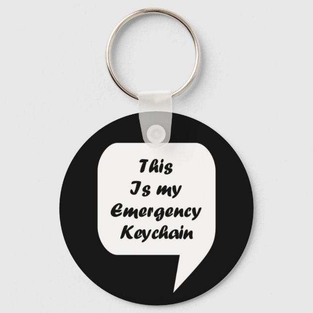 Llavero 'Esta es mi cadena de claves de emergencia' (Anverso)