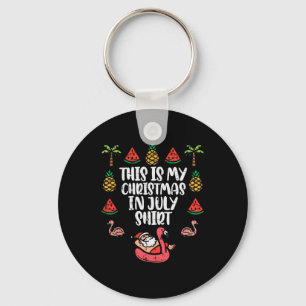Llavero Esta Es Mi Camiseta De Navidad En Julio Divertida