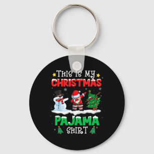 Llavero Esta Es Mi Camiseta De Pijama De Navidad Divertida