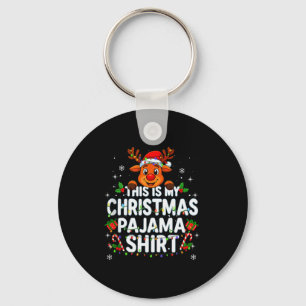 Llavero Esta Es Mi Camiseta De Pijama De Navidad Divertida