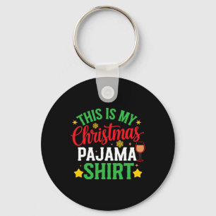 Llavero Esta Es Mi Camiseta De Pijama De Navidad Divertida