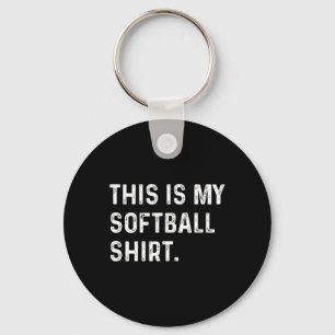Llavero Esta Es Mi Camiseta De Softbol - Jugador Mamá Papá