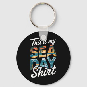 Llavero Esta es mi camiseta del día del mar divertida fami