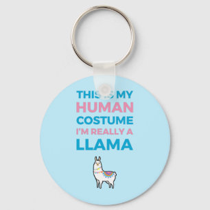 Llavero Esta es mi disfraz humano - Edición de Llama I
