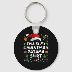 Llavero Esta Es Mi Divertida Pijama De Navidad Pjs De Navi