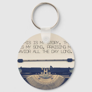 Llavero Esta es mi historia Christian Music Keychain