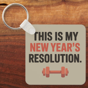 Llavero Esta es mi resolución de año nuevo Gimnasio motiva