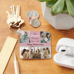 Llavero Esta Mamá Pertenece A - Foto Personalizada  