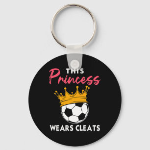 Llavero Esta Princesa Usa Tachas Chica de Fútbol Genial Má