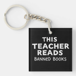 Llavero Esta Profesora Lee Gráficos de Libros Prohibidos