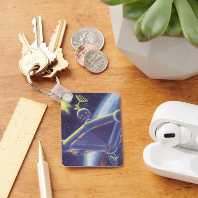 Llavero Estación espacial de ciencia ficción vintage (Escritorio )