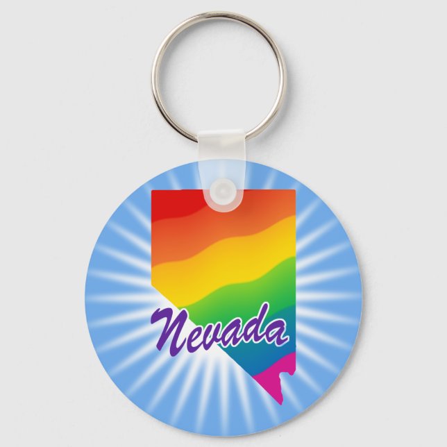 Llavero Estado Arcoiris De Nevada (Anverso)