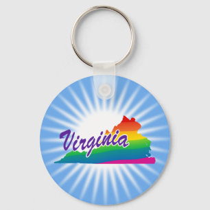 Llavero Estado Arcoiris De Virginia