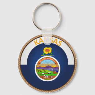 Llavero Estado del sello de la bandera de Kansas