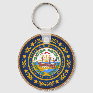 Llavero Estado del sello de la bandera de New Hampshire