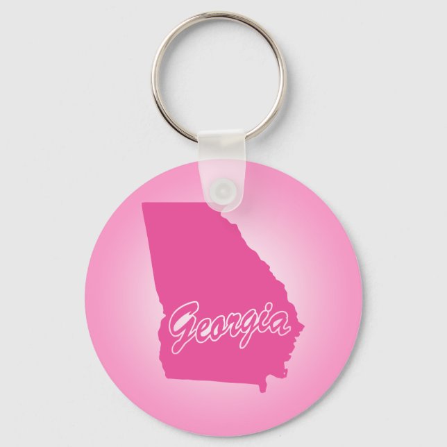 Llavero Estado rosa Georgia (Anverso)