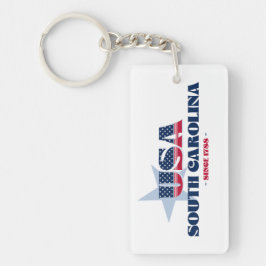 Llavero Estados Unidos Carolina del Sur Monograma Keychain