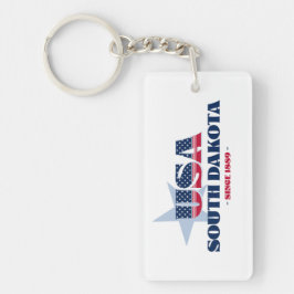 Llavero Estados Unidos Dakota del Sur Monograma Keychain a