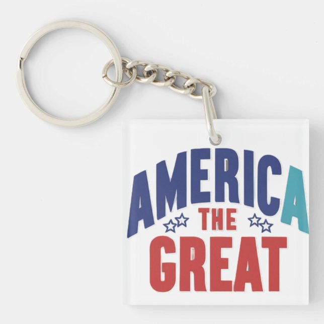 Llavero Estados Unidos: el gran keychain cuadrado (Frente)