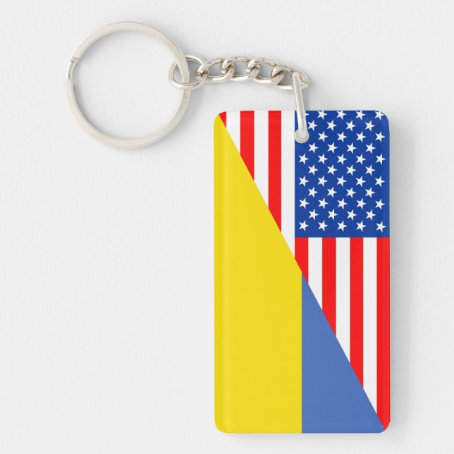 Llavero estados unidos estados unidos américa ukraine half (Frente)