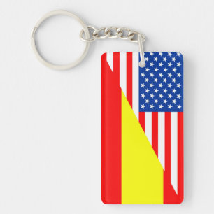 Llavero estados unidos estados unidos media bandera de esp