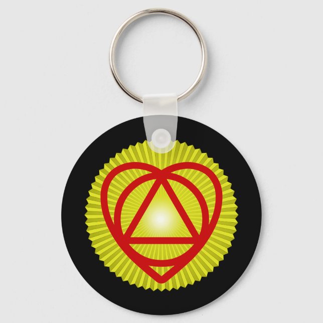 Llavero estallido de sol con logo uniteísta (Anverso)