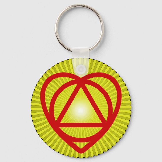 Llavero estallido de sol con logo uniteísta (Anverso)
