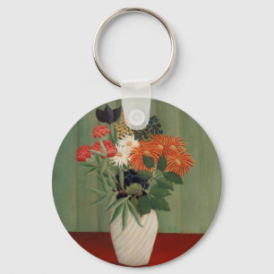 Llavero Estampa artística floral verde salvia vintage de H