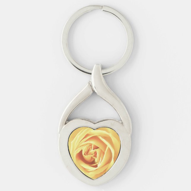 Llavero Estampa de rosa amarilla (Anverso)