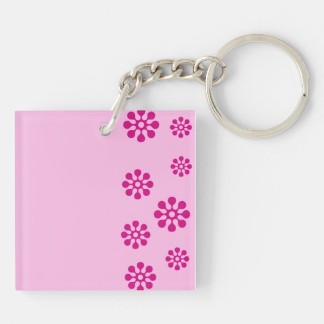 Llavero estampa floral (Atrás)