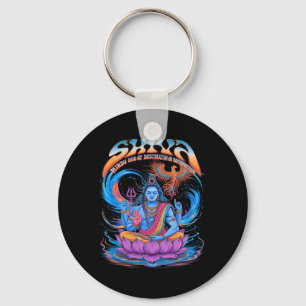 Llavero Estampa vintage de Shiva Dios hindú Espiritual