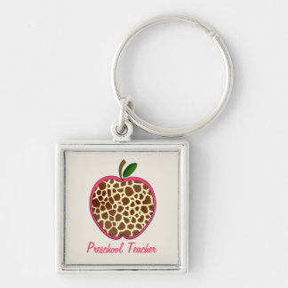 Llavero Estampado de girafa preescolar Apple del profesor