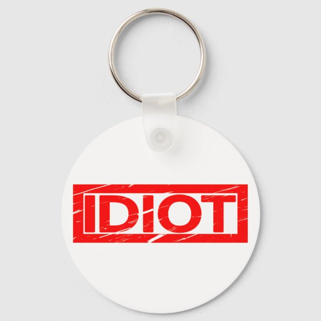 Llavero Estampado de Idiota (Anverso)