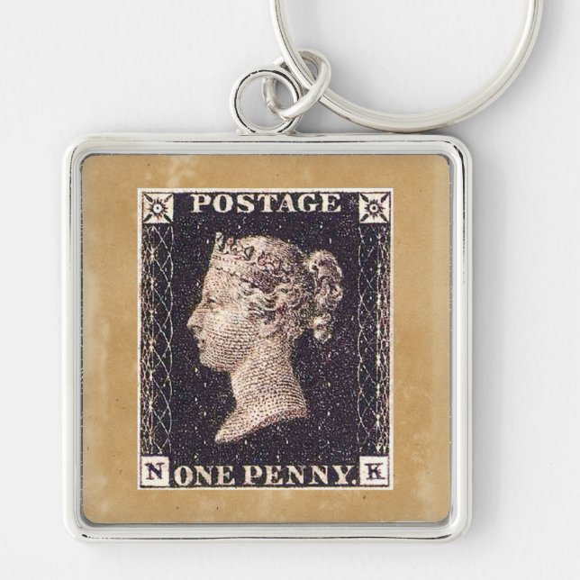 Llavero Estampilla Penny Black Postage (Frente)